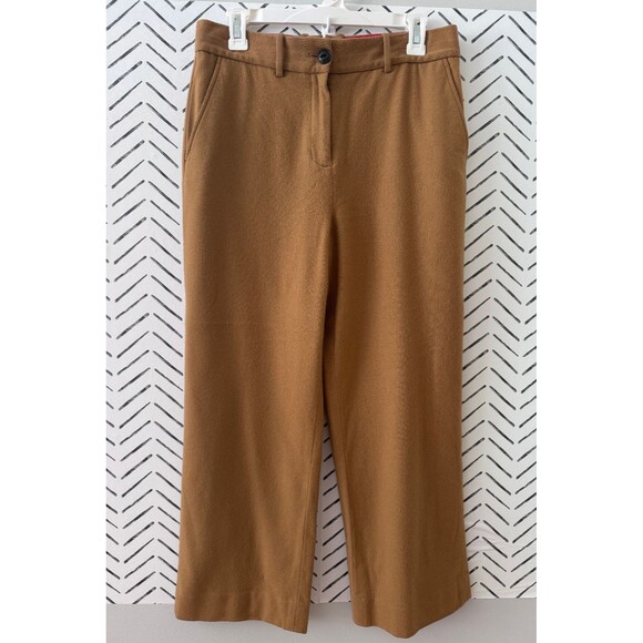 Rag & Bone Libbi Wool Camel Brown Crop Pants Women's Size 6 Old Money Prep - Picture 1 of 9